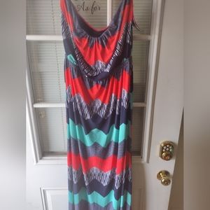Strapless maxi dress